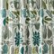Blue-Green Cotton Garden Leaves Shower Curtain with Hook Style